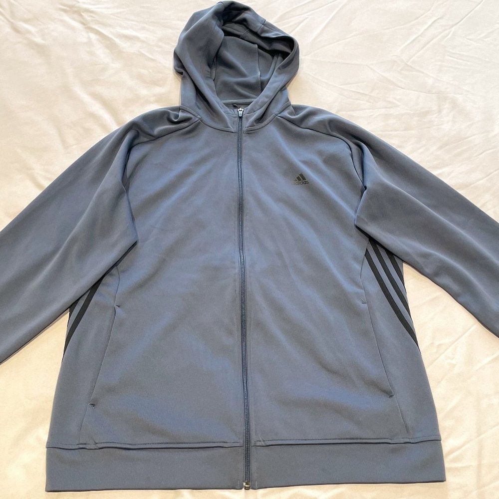 ADIDAS Hooded Zip-Up Track Jacket